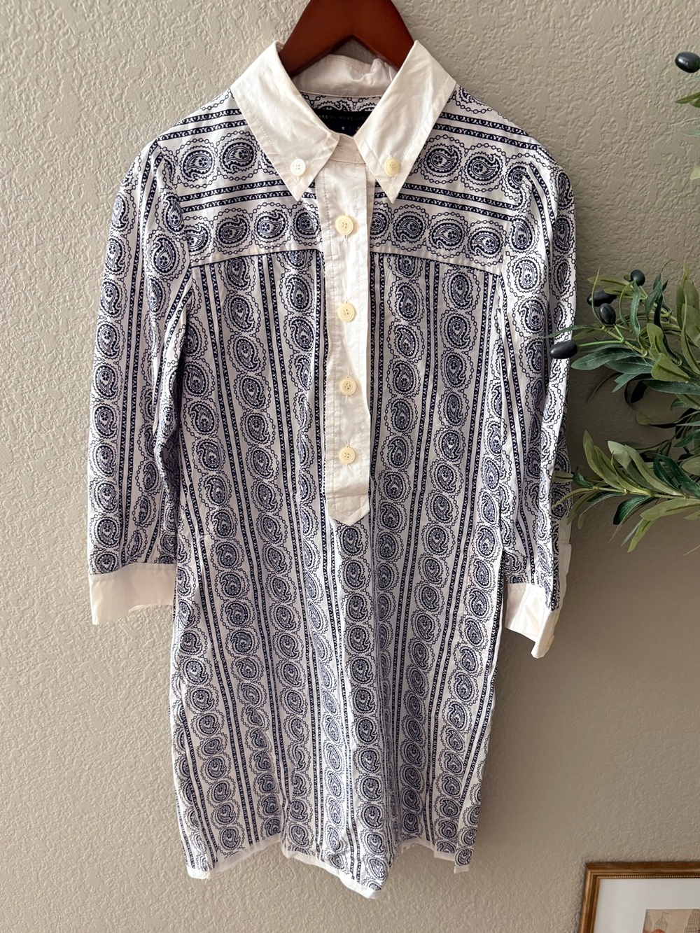Marc by Marc Jacobs Paisley Print Shirt Dress Tunic Size 8